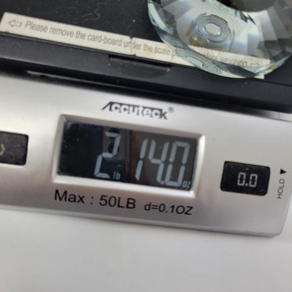 6" Faceted Glass Pedestal Candle Holders by Valerie GOLD Set Beveled Crystal - Picture 9 of 9